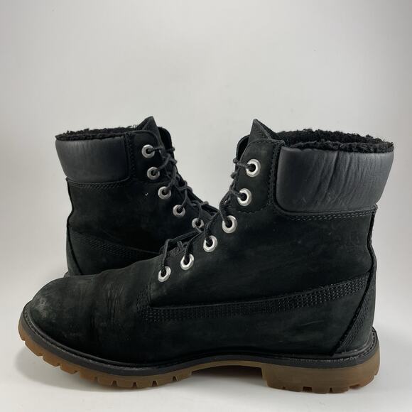 Timberland 6-Inch Premium Fleece-Lined Waterproof Boot Womens Size 10 Black - Picture 4 of 13